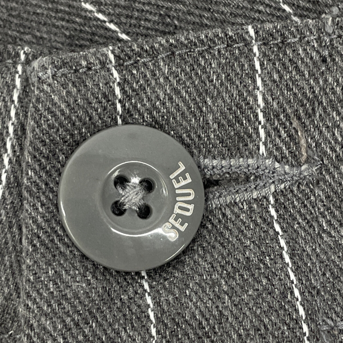 SEQUEL シークエル ｸﾞﾚｰ TYPE Fｽﾄﾗｲﾌﾟ ﾃﾞﾆﾑ ﾊﾟﾝﾂ ボトムス S