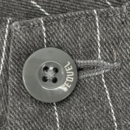 SEQUEL シークエル ｸﾞﾚｰ TYPE Fｽﾄﾗｲﾌﾟ ﾃﾞﾆﾑ ﾊﾟﾝﾂ ボトムス S