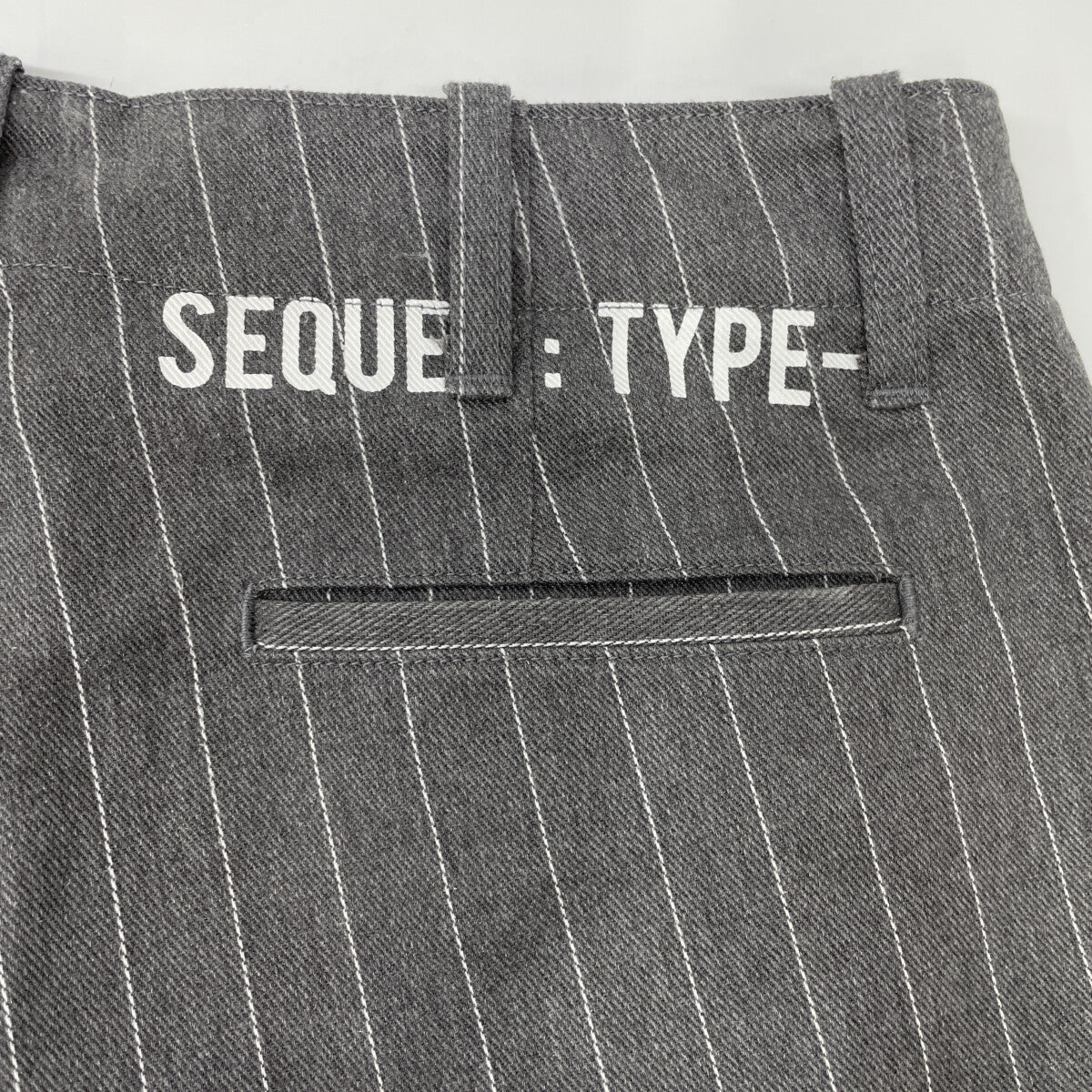 SEQUEL シークエル ｸﾞﾚｰ TYPE Fｽﾄﾗｲﾌﾟ ﾃﾞﾆﾑ ﾊﾟﾝﾂ ボトムス S