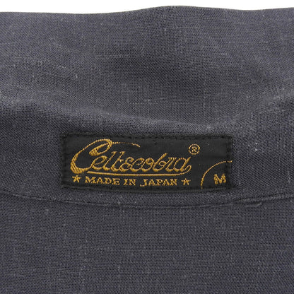 CELT&COBRA ケルトアンドコブラ 美品 エンブロイダリーライン オープンカラーシャツ トップス メンズ ダークグレー M 4SSH-05B トップス M