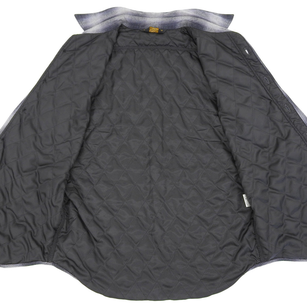 COOTIE クーティー 美品 コットン 中綿 オンブレチェック シャツ トップス メンズ ネイビー グレー S トップス S