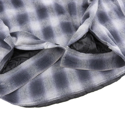 COOTIE クーティー 美品 コットン 中綿 オンブレチェック シャツ トップス メンズ ネイビー グレー S トップス S