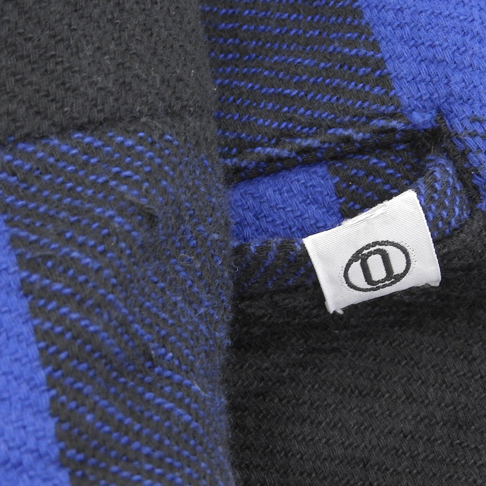 SEQUEL シークエル 美品 コットン チェック ハーフパンツ ボトムス メンズ ブルー×ブラック S ボトムス S