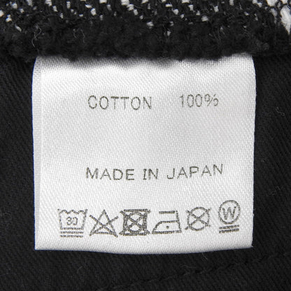 SEQUEL シークエル 美品 コットン チェック ハーフパンツ ボトムス メンズ ホワイト×ブラック S ボトムス S