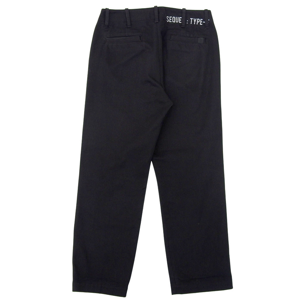 SEQUEL シークエル 美品 コットン混 パンツ ボトムス メンズ 黒 ブラック S ボトムス S