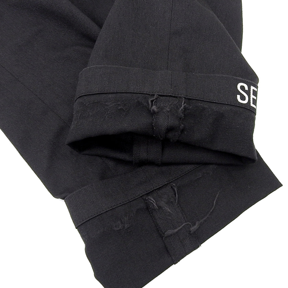 SEQUEL シークエル 美品 コットン混 パンツ ボトムス メンズ 黒 ブラック S ボトムス S