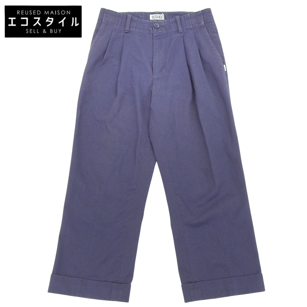 SEQUEL シークエル 美品 コットン混 パンツ ボトムス メンズ ネイビー S ボトムス S