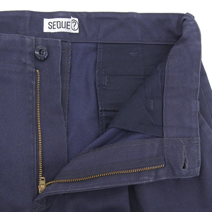SEQUEL シークエル 美品 コットン混 パンツ ボトムス メンズ ネイビー S ボトムス S