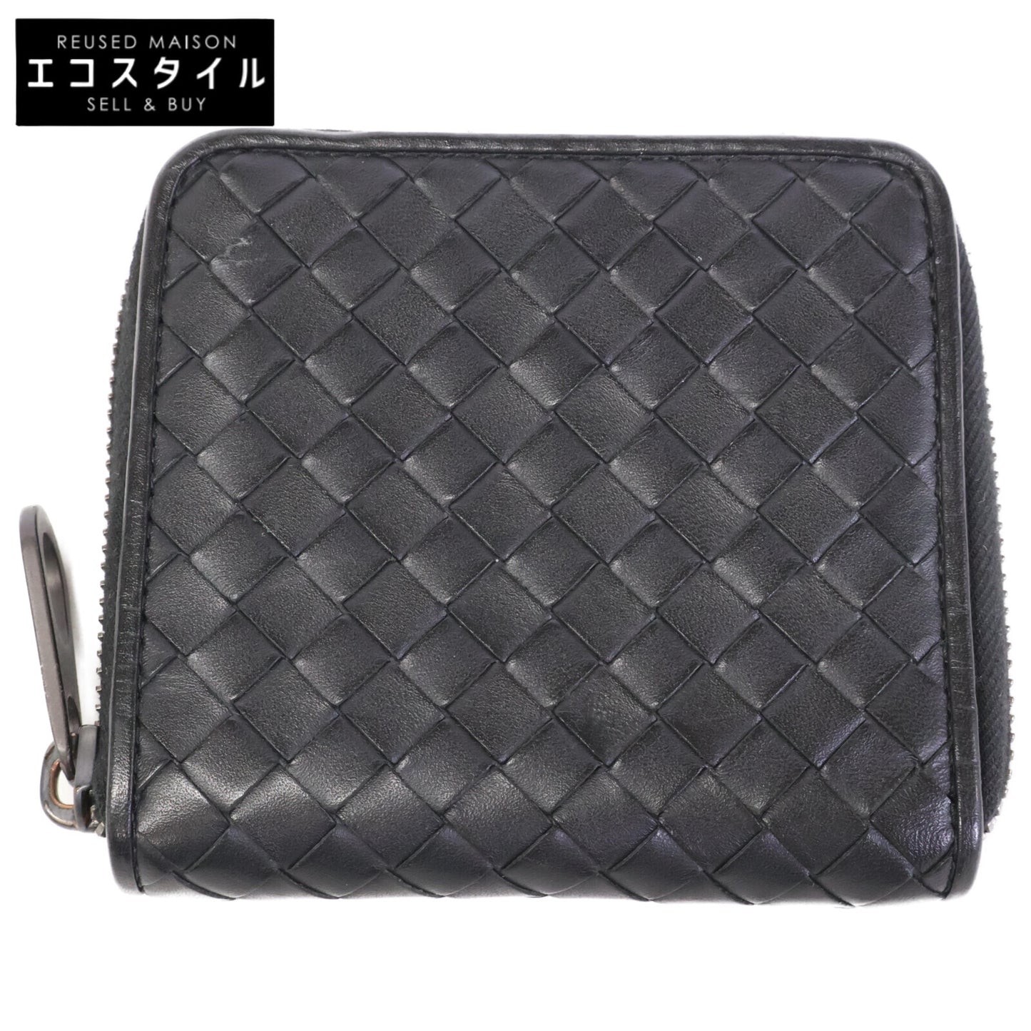 BOTTEGA VENETA ボッテガヴェネタ 【美品】イントレチャート レザー 二つ折り財布（小銭入れあり）