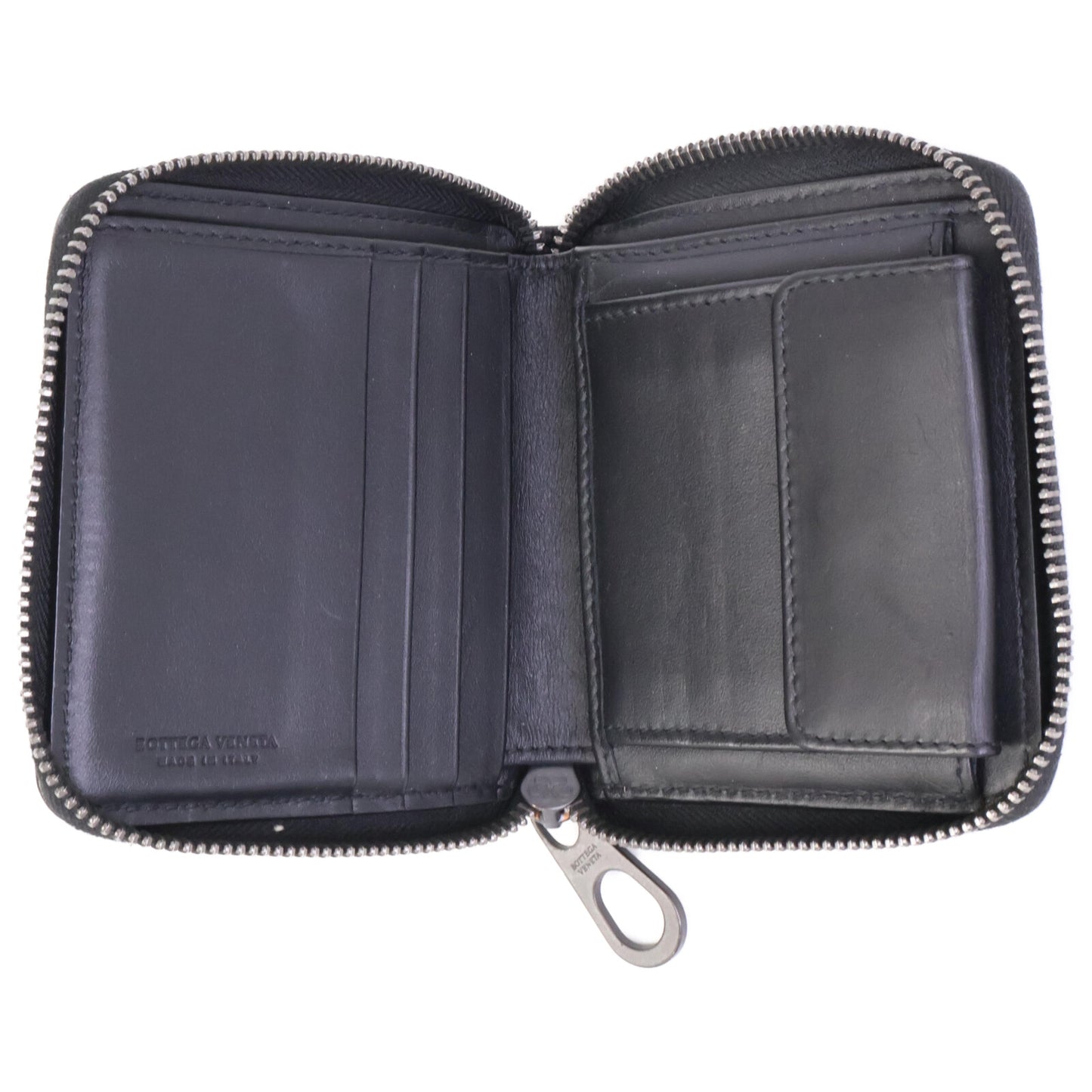 BOTTEGA VENETA ボッテガヴェネタ 【美品】イントレチャート レザー 二つ折り財布（小銭入れあり）