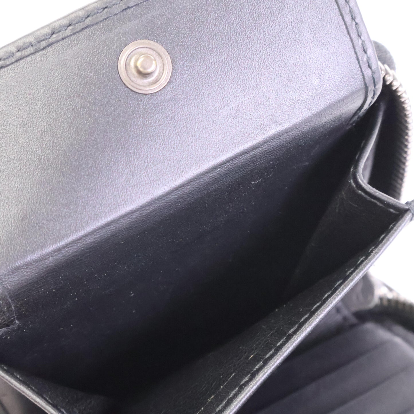 BOTTEGA VENETA ボッテガヴェネタ 【美品】イントレチャート レザー 二つ折り財布（小銭入れあり）