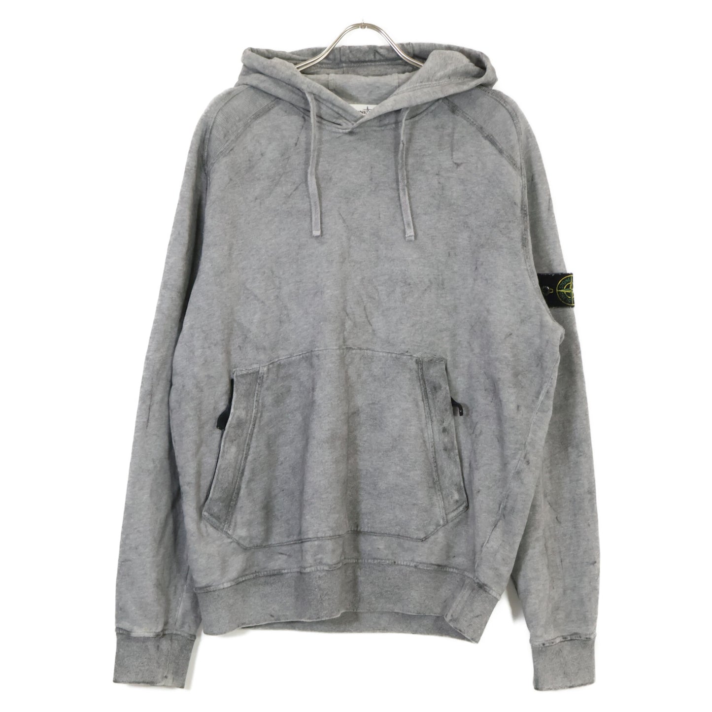 STONE ISLAND ストーンアイランド グレー 20AW ダストカラー トリートメントフーディー プルオーバー トップス L