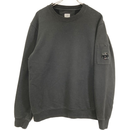 C.P.COMPANY シーピーカンパニー ﾌﾞﾗｯｸ 13CMSS008A ｸﾙｰﾈｯｸ 起毛ﾏﾝﾂｰﾏﾝ ｽｳｪｯﾄ トップス L