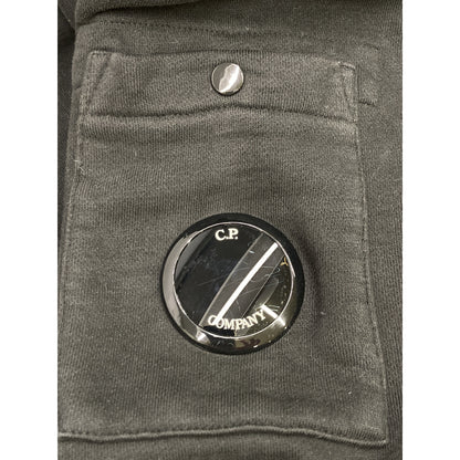 C.P.COMPANY シーピーカンパニー ﾌﾞﾗｯｸ 13CMSS008A ｸﾙｰﾈｯｸ 起毛ﾏﾝﾂｰﾏﾝ ｽｳｪｯﾄ トップス L