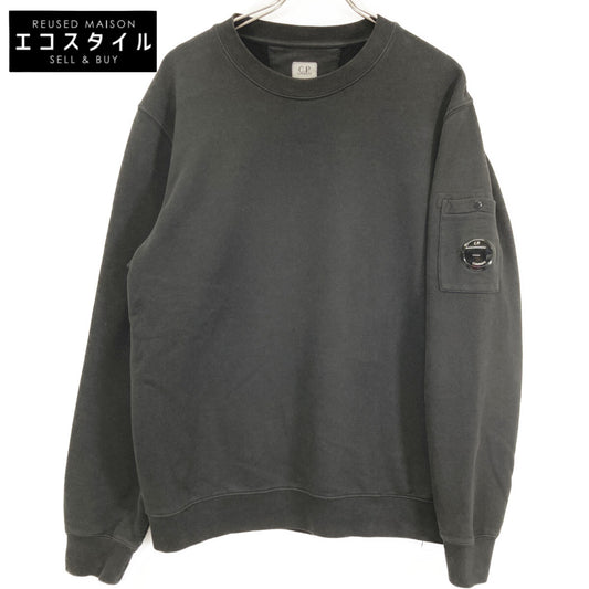 C.P.COMPANY シーピーカンパニー ﾌﾞﾗｯｸ 13CMSS008A ｸﾙｰﾈｯｸ 起毛ﾏﾝﾂｰﾏﾝ ｽｳｪｯﾄ トップス L