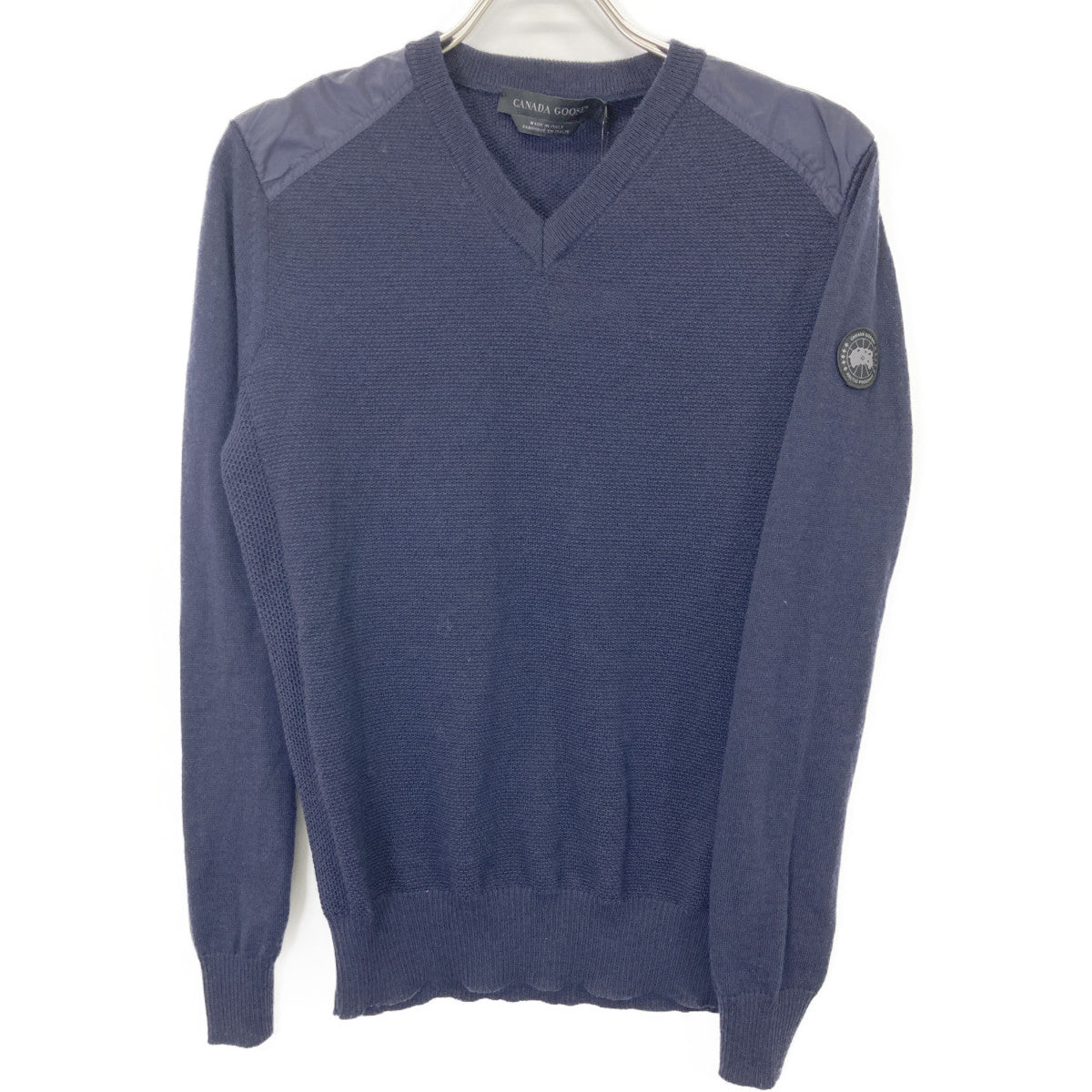 CANADA GOOSE カナダグース ﾈｲﾋﾞｰ 6965M ｳｰﾙ Vﾈｯｸ 長袖ﾆｯﾄｾｰﾀｰ トップス S