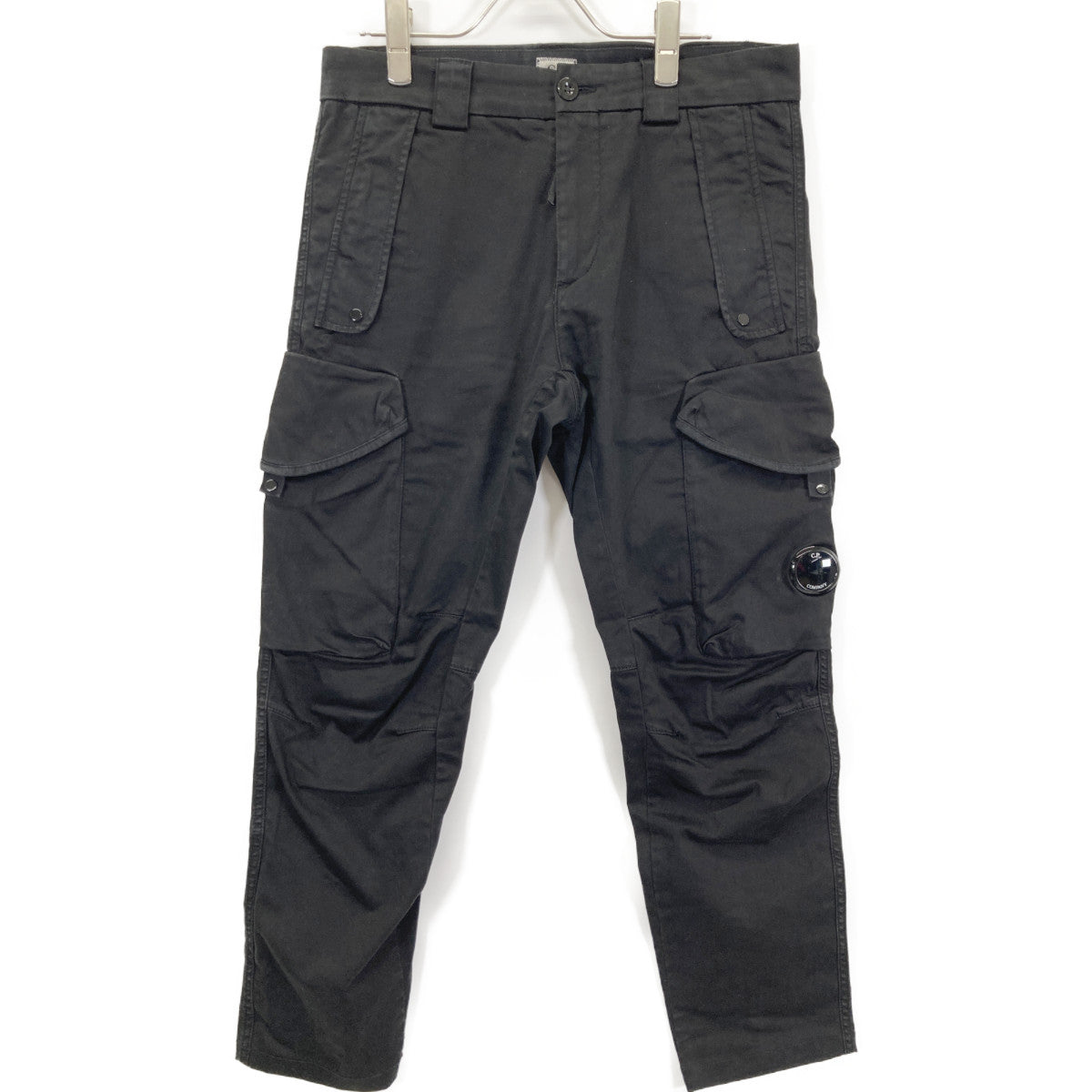 C.P.COMPANY シーピーカンパニー ﾌﾞﾗｯｸ 12CMPA058A ｽﾄﾚｯﾁｻﾃﾝ ﾕｰﾃｨﾘﾃｨ ﾌｧﾌﾞﾘｯｸﾊﾟﾝﾂ ボトムス 44