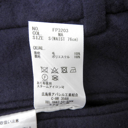 UNIVERSAL LANGUAGE ユニバーサルランゲージ 新品同様 ウール パンツ ボトムス メンズ ネイビー S FP3203 ボトムス S
