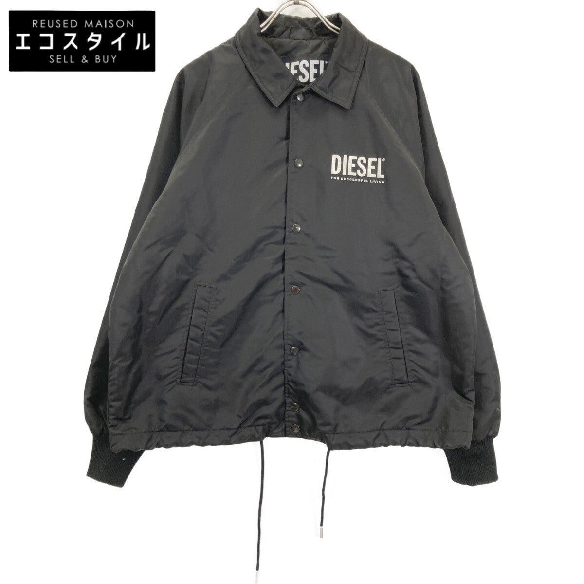 DIESEL ディーゼル ﾌﾞﾗｯｸ ﾅｲﾛﾝ ｺｰﾁｼﾞｬｹｯﾄ ジャケット M