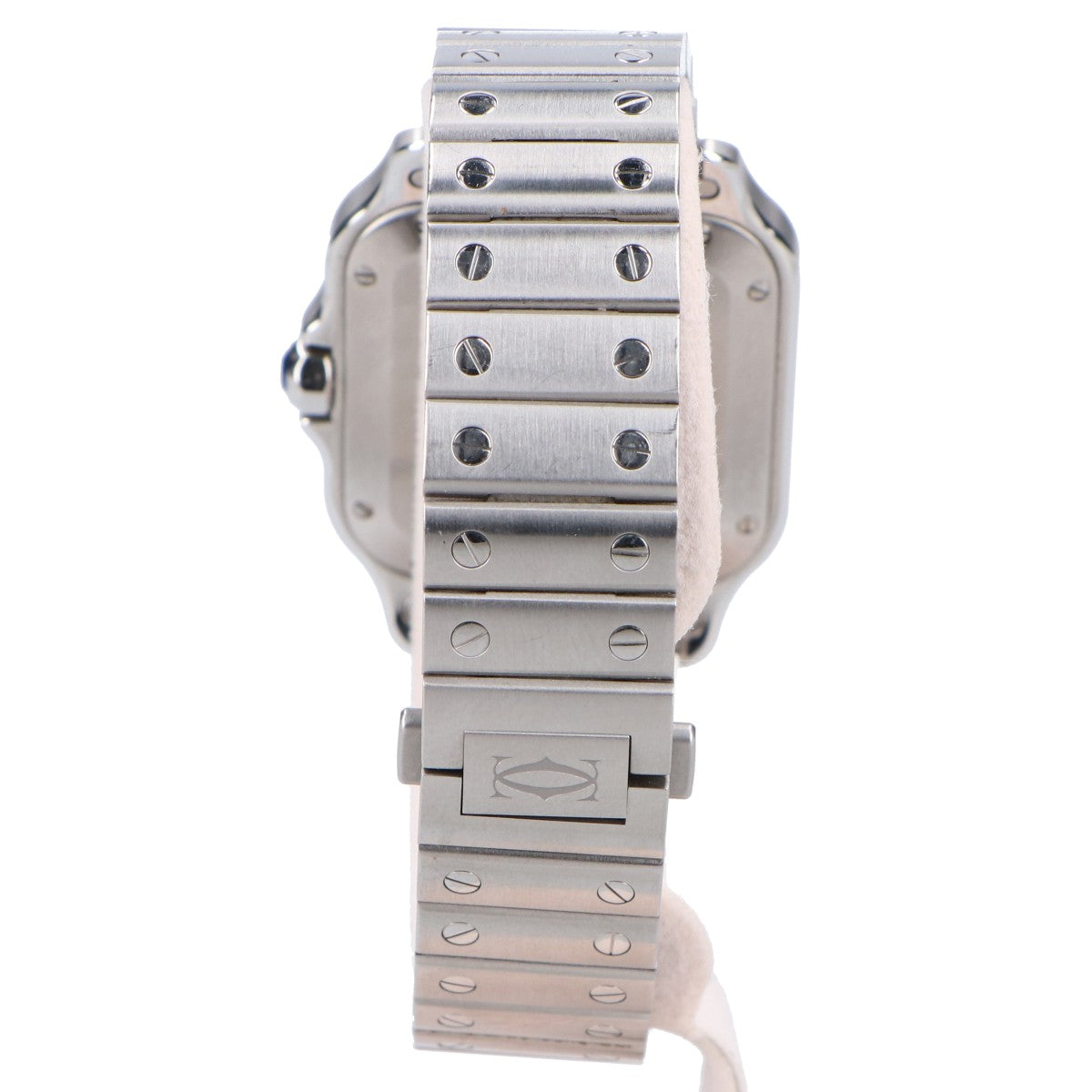 Cartier カルティエ 美品 W4SA0006 サントス ドゥ カルティエ MM ダイヤモンドベゼル 自動巻き 腕時計