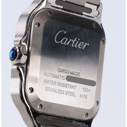 Cartier カルティエ 美品 W4SA0006 サントス ドゥ カルティエ MM ダイヤモンドベゼル 自動巻き 腕時計