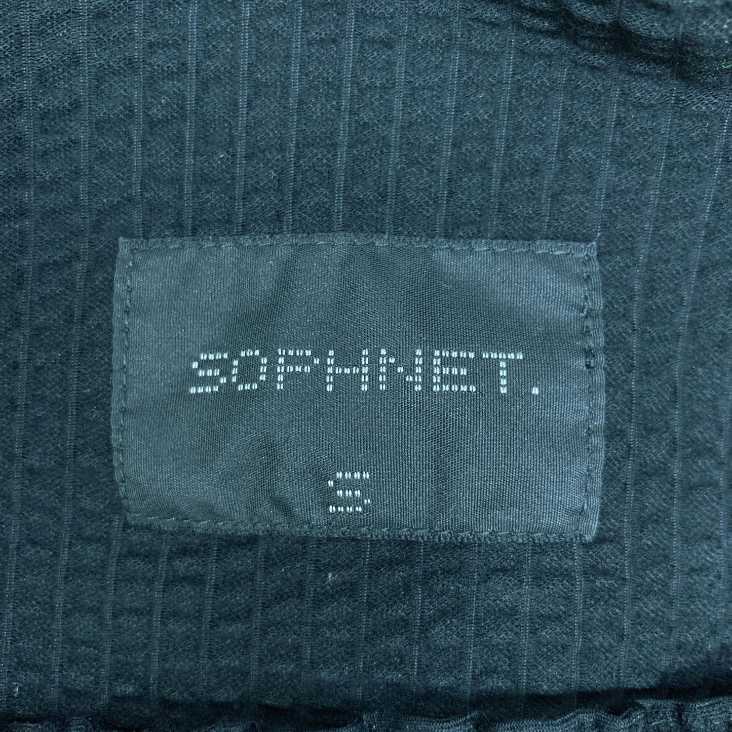 SOPHNET. ソフネット 240030 HIGH GAUGE WAVE STRIPE CROPPED TAPERED EASY PANTS ボトムス S