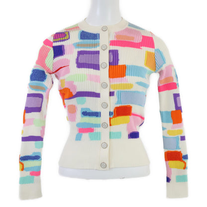 CHANEL シャネル 美品 P61482 ココボタン コットンカシミヤニットカーディガン トップス 34