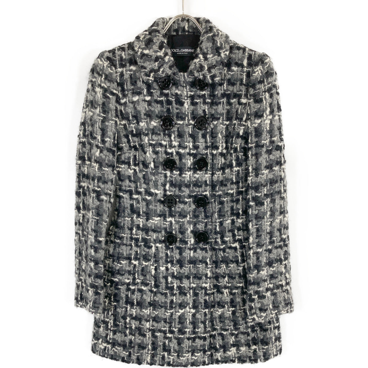 DOLCE&GABBANA ドルチェアンドガッバーナ 【美品/国内正規】F0Q16T ツイード ダブルブレスト コート 40