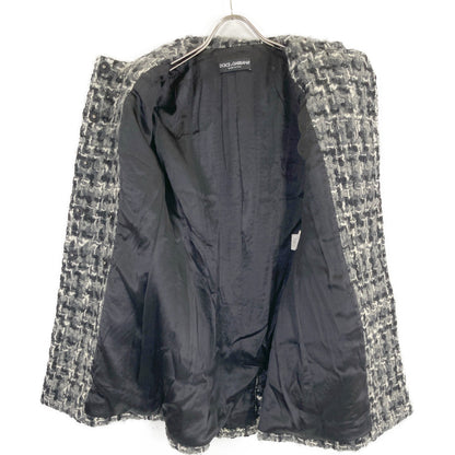 DOLCE&GABBANA ドルチェアンドガッバーナ 【美品/国内正規】F0Q16T ツイード ダブルブレスト コート 40