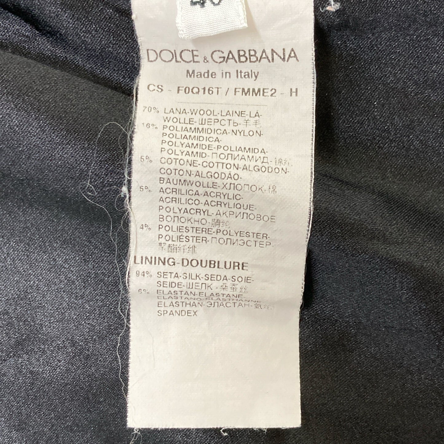 DOLCE&GABBANA ドルチェアンドガッバーナ 【美品/国内正規】F0Q16T ツイード ダブルブレスト コート 40