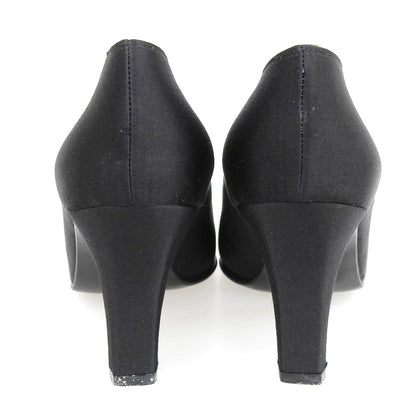 Salvatore Ferragamo サルヴァトーレフェラガモ 美品 サテン パンプス レディース ブラック 5 シューズ 5