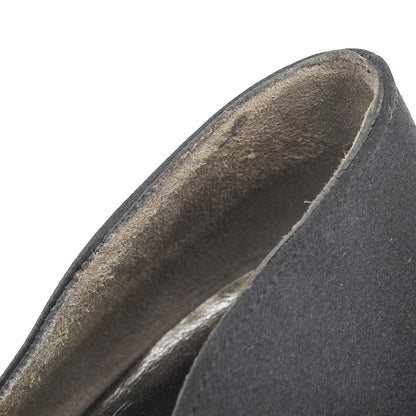 Salvatore Ferragamo サルヴァトーレフェラガモ 美品 サテン パンプス レディース ブラック 5 シューズ 5