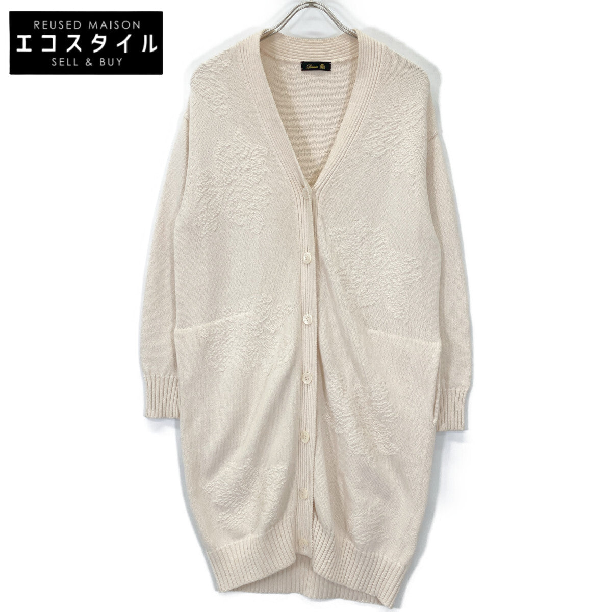 DRAWER ドゥロワー ﾍﾞｰｼﾞｭ 18G ｽﾃｯﾁｶｰﾃﾞｨｶﾞﾝ トップス 表記なし