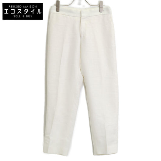 DRAWER ドゥロワー 【美品】6514-236-1203 リネン混 オットマン ベーシックパンツ/ ボトムス 34