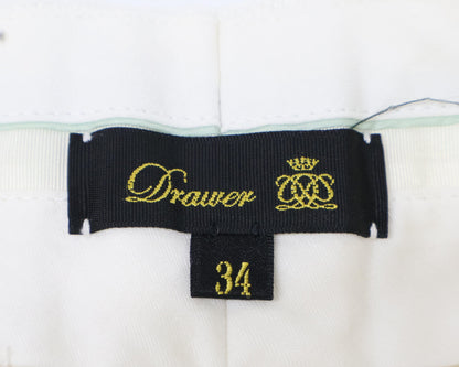 DRAWER ドゥロワー 【美品】6514-236-1203 リネン混 オットマン ベーシックパンツ/ ボトムス 34