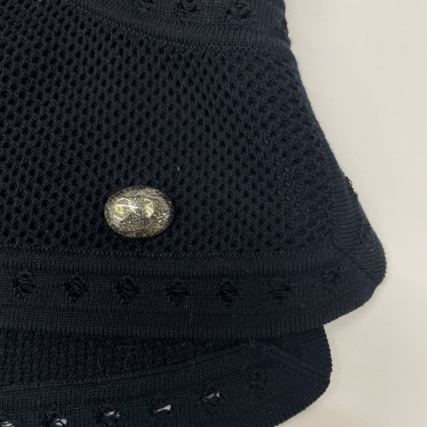 CHANEL シャネル ブラック P51172 コットンニットTシャツ トップス 34