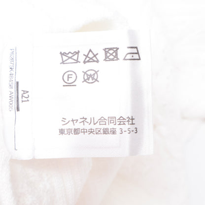 CHANEL シャネル 【国内正規】P62875K48458 ココマークプレート付 ショートスリーブ ニットセーター/ トップス 34