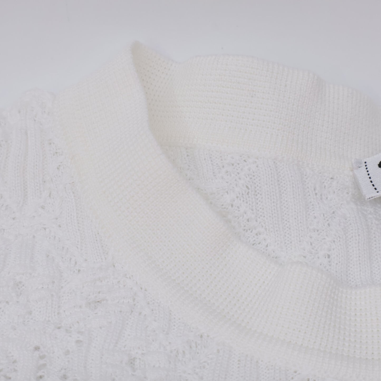 CHANEL シャネル 【国内正規】P62875K48458 ココマークプレート付 ショートスリーブ ニットセーター/ トップス 34