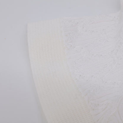 CHANEL シャネル 【国内正規】P62875K48458 ココマークプレート付 ショートスリーブ ニットセーター/ トップス 34