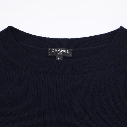 CHANEL シャネル 【美品/国内正規】P55370K07271 ココマーク カシミヤ100％ ニット ワンピース 34