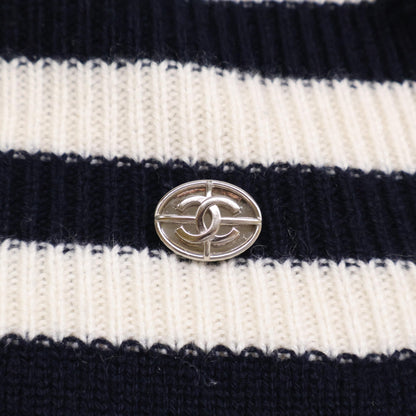 CHANEL シャネル 【美品/国内正規】P55370K07271 ココマーク カシミヤ100％ ニット ワンピース 34