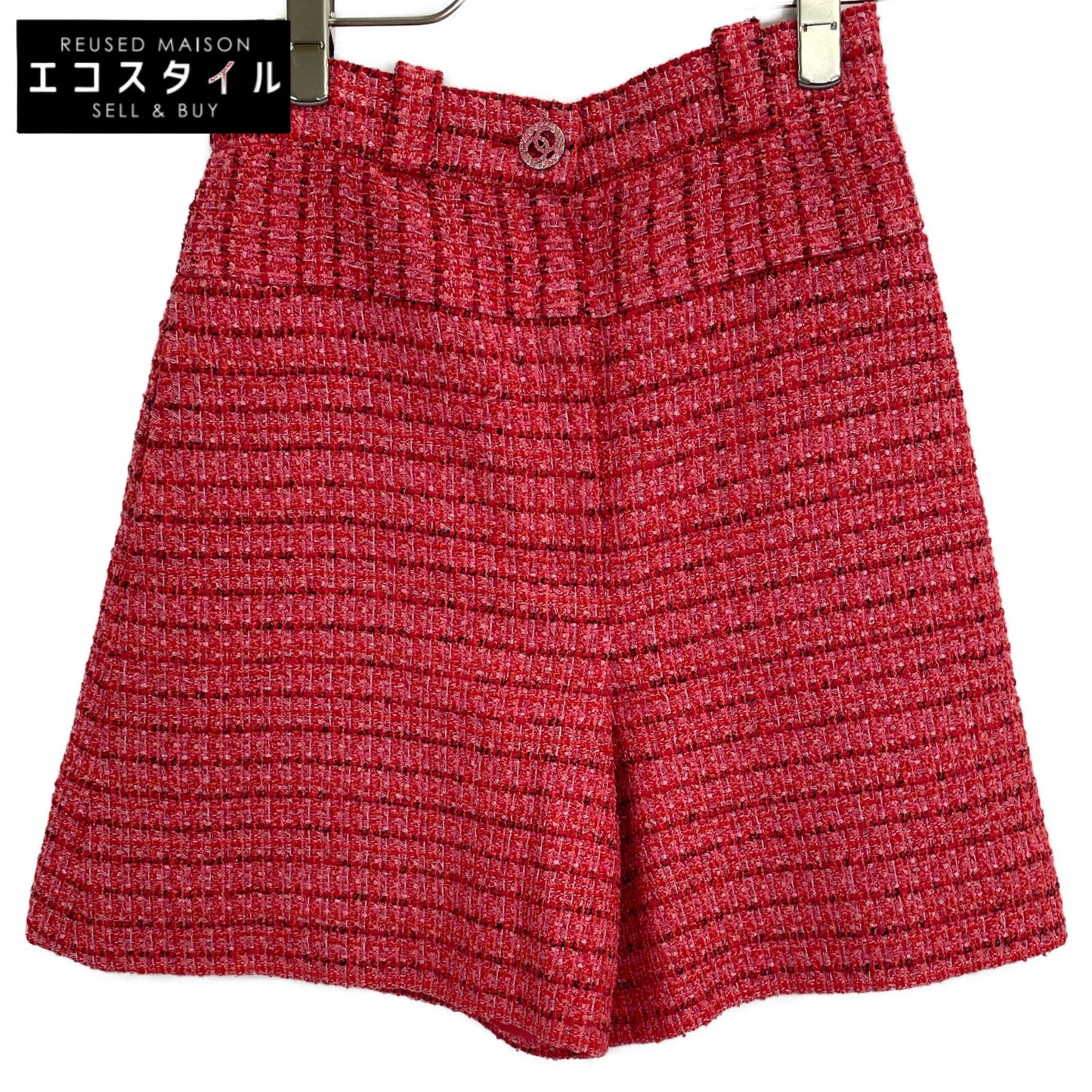 CHANEL シャネル レッド P63260V48641 ツイードショートパンツ ボトムス 34