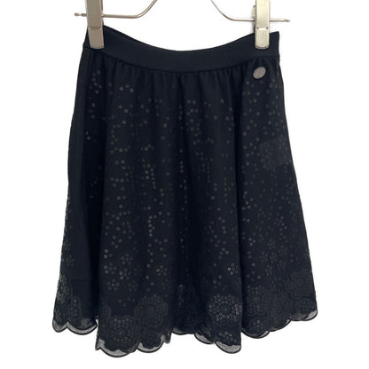 CHANEL シャネル ブラック P56206K07337 スパンコールスカート スカート 38