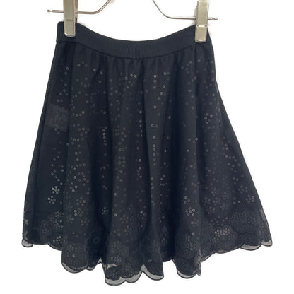 CHANEL シャネル ブラック P56206K07337 スパンコールスカート スカート 38