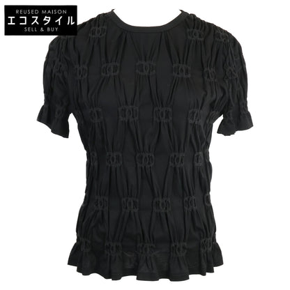 CHANEL シャネル 【美品/国内正規/22年製】P71037K10173 クルーズ ココマーク シャーリング 半袖カットソー/ トップス XS