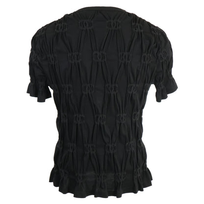 CHANEL シャネル 【美品/国内正規/22年製】P71037K10173 クルーズ ココマーク シャーリング 半袖カットソー/ トップス XS