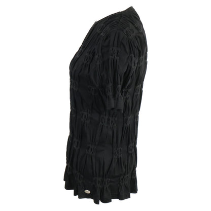 CHANEL シャネル 【美品/国内正規/22年製】P71037K10173 クルーズ ココマーク シャーリング 半袖カットソー/ トップス XS