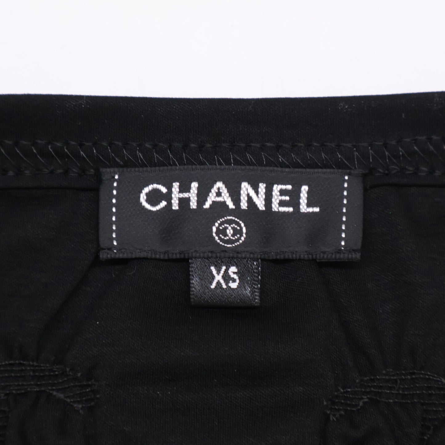 CHANEL シャネル 【美品/国内正規/22年製】P71037K10173 クルーズ ココマーク シャーリング 半袖カットソー/ トップス XS