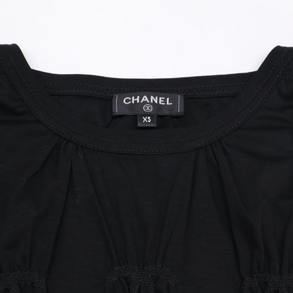 CHANEL シャネル 【美品/国内正規/22年製】P71037K10173 クルーズ ココマーク シャーリング 半袖カットソー/ トップス XS