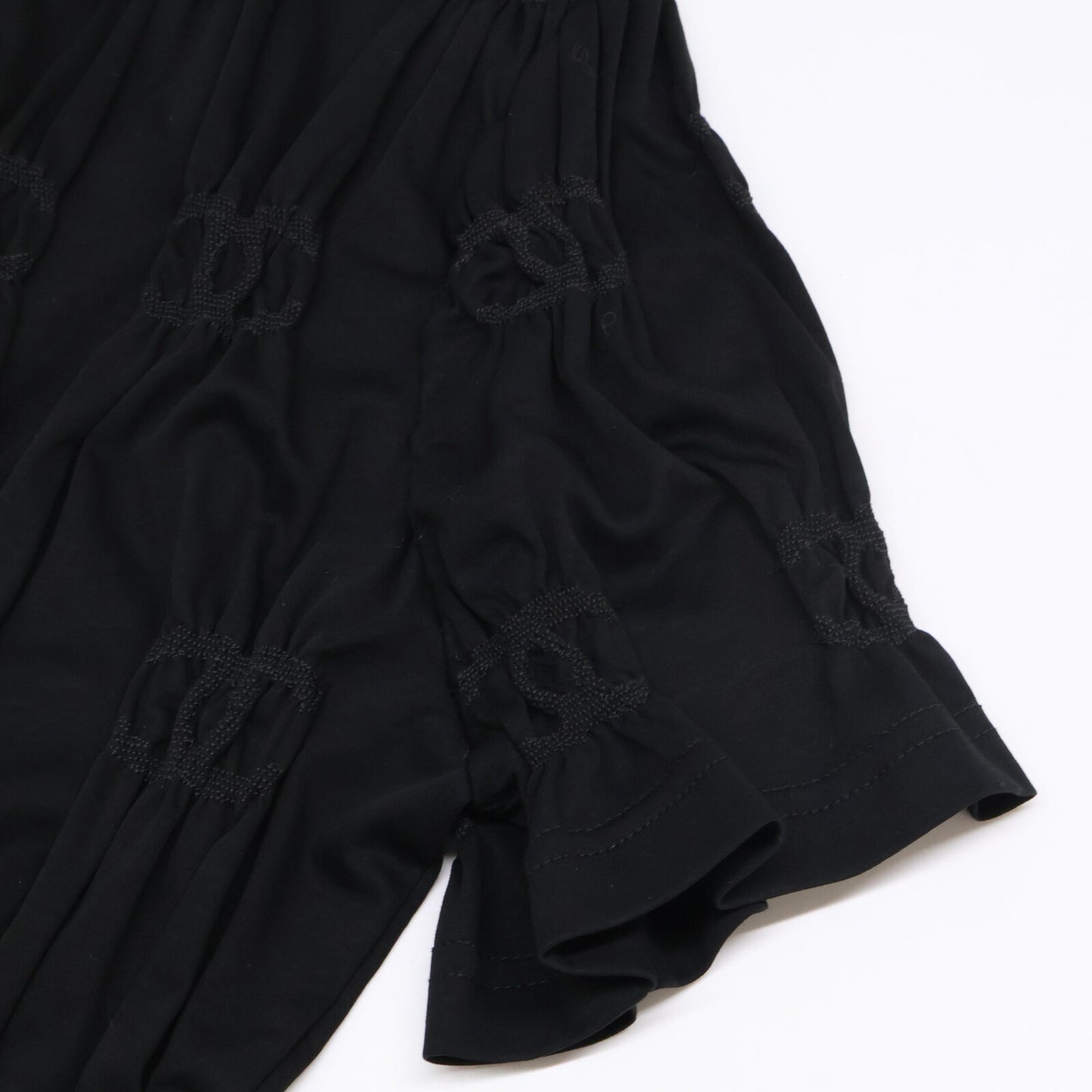 CHANEL シャネル 【美品/国内正規/22年製】P71037K10173 クルーズ ココマーク シャーリング 半袖カットソー/ トップス XS